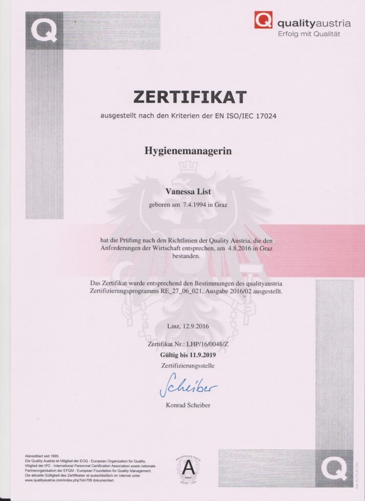 hygienemanagerin zertifikat 001