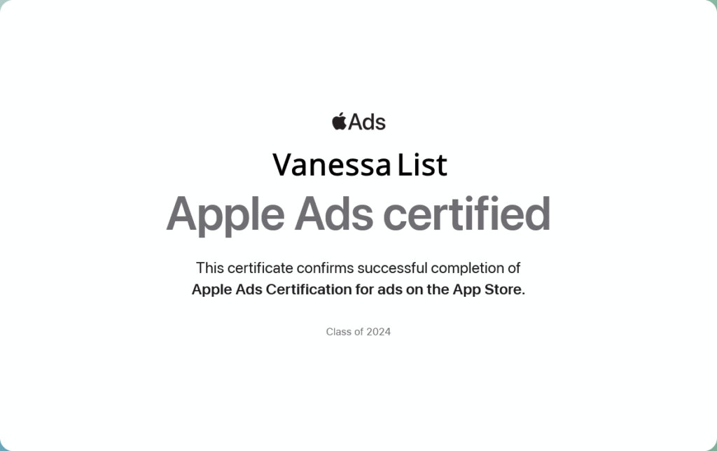 screenshot 2025 08 26 at 09 45 58 certificate apple ads certification
